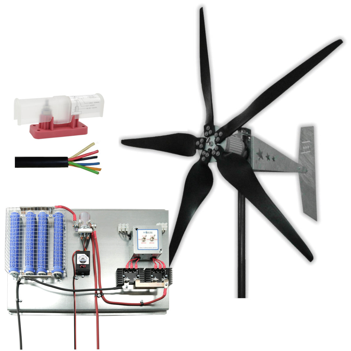 2000 Watt | Freedom™ Basic Wind Turbine Kit for Lead Acid Batteries