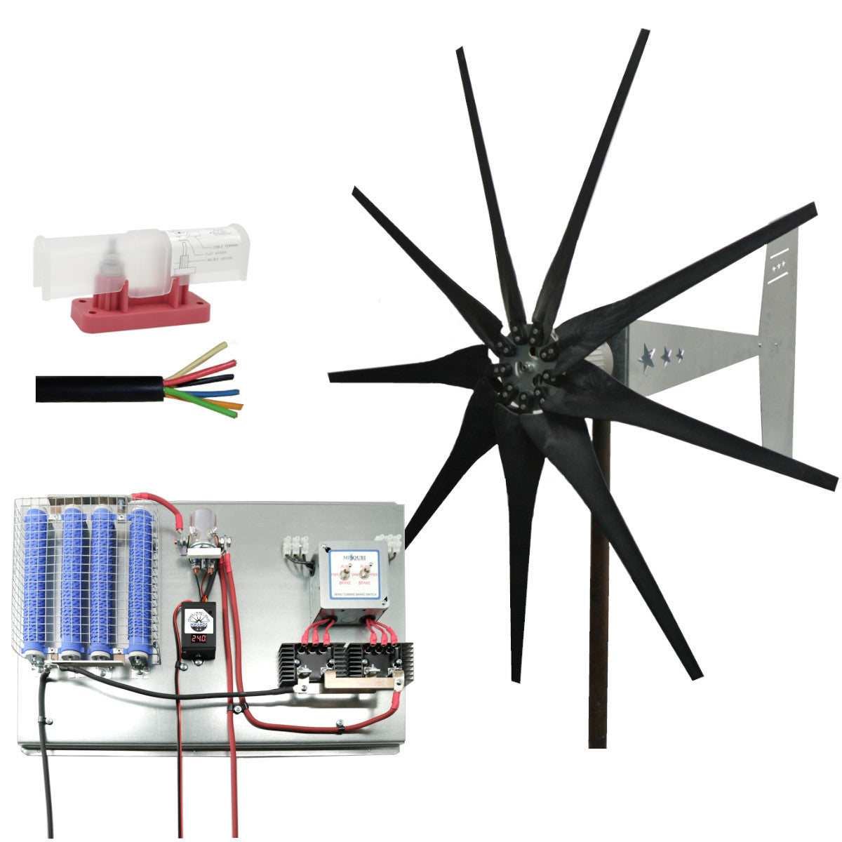 2000 Watt | Freedom™ Basic Wind Turbine Kit for Lead Acid Batteries