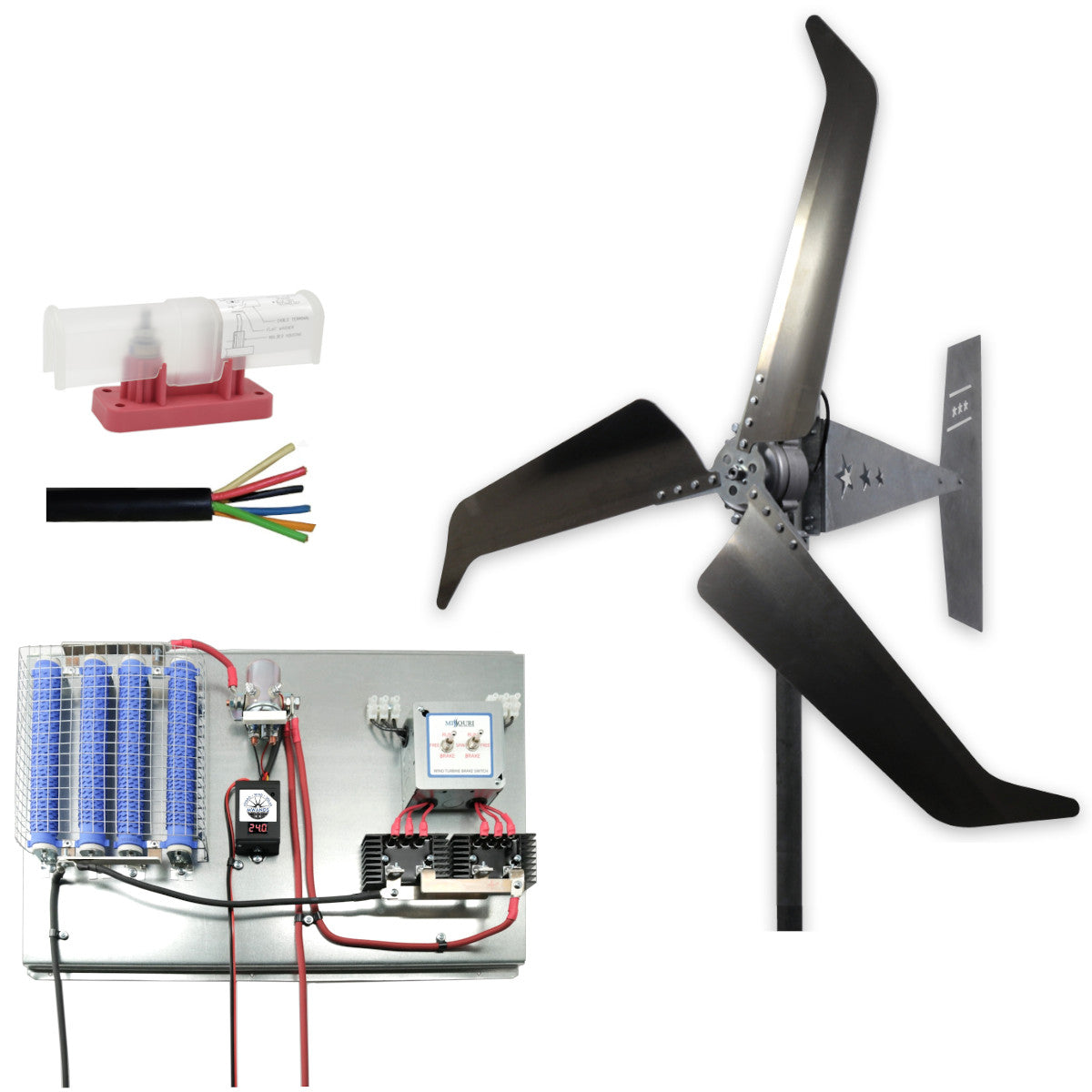 2000 Watt | Freedom™ Basic Wind Turbine Kit for Lead Acid Batteries