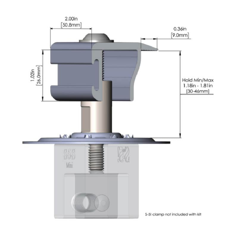 S-5! PVKit 2.0 EdgeGrab Solar End Clamp