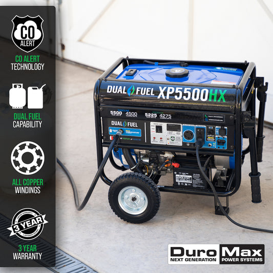 DuroMax 5500 Dual Fuel Watt Portable Generator