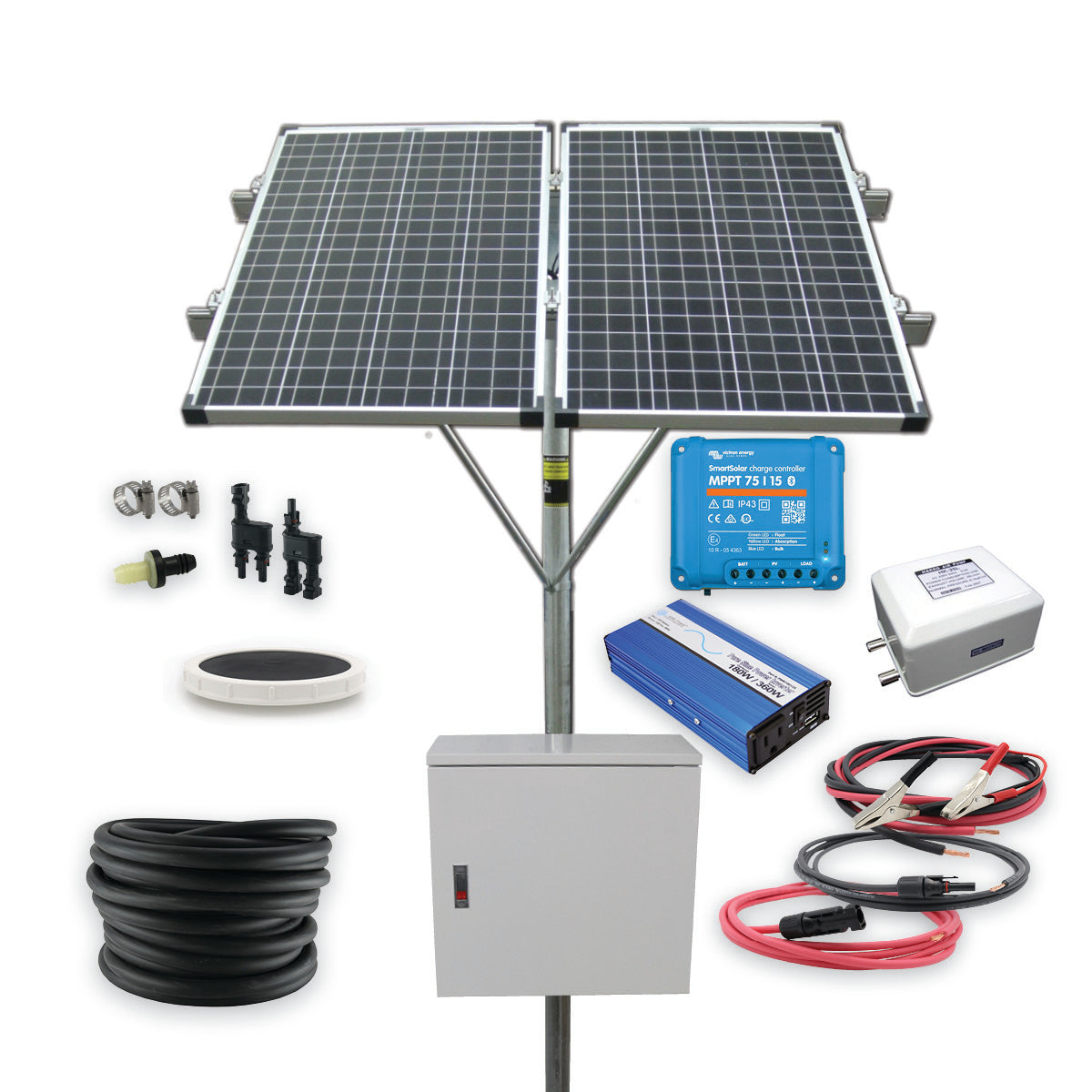 Solar Powered Stock Tank Deicing Kit (Battery Based)