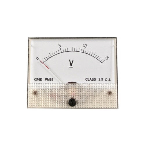 Voltmetro analogico da pannello 300VAC con quadrante nero - 2 pezzi Voltmetro analogico da pannello 300VAC con quadrante nero - 2 pezzi