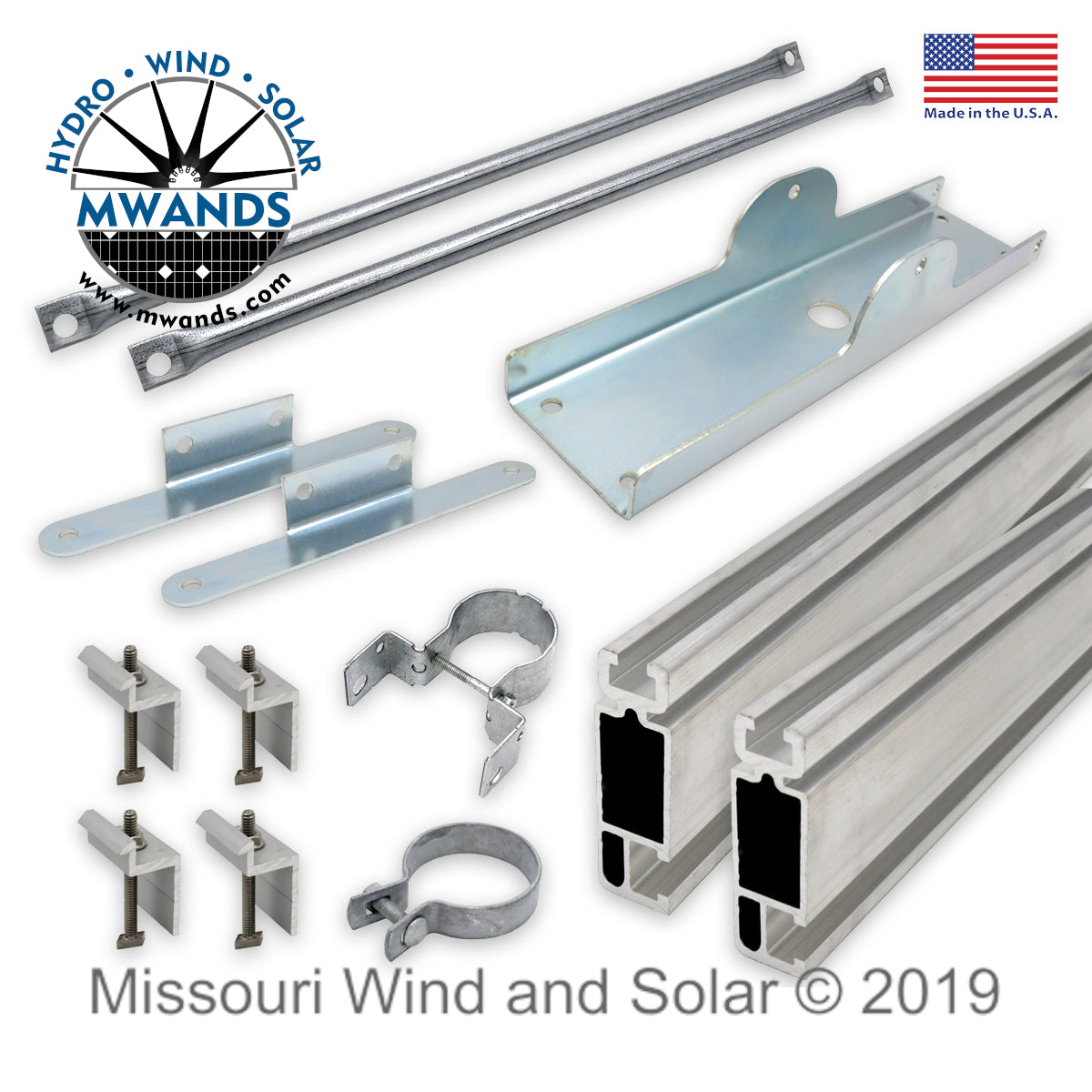 Large Solar Panel Pole Mount | Adjustable Pitch