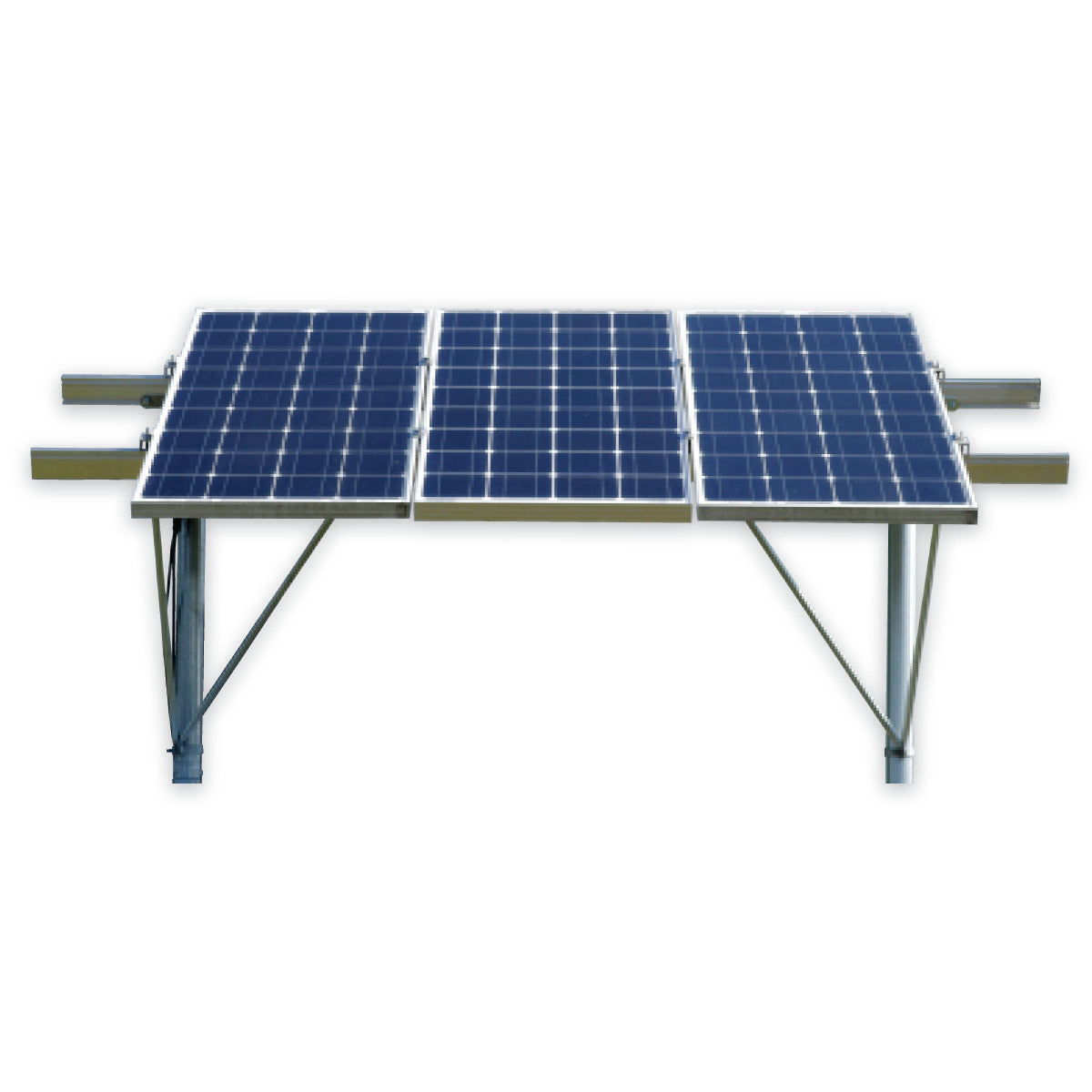 Triple 100 Watt Solar Panel Top of Pole Mounting Rack