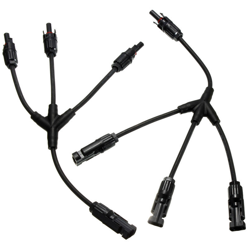 3 Way MC4 Solar Panel Branch Cable Connector Pair