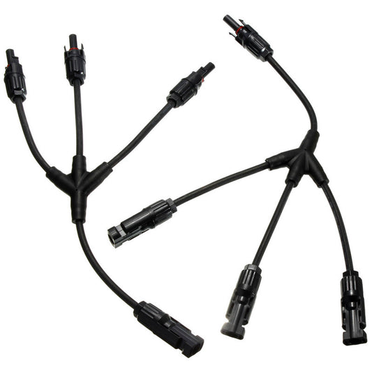 3 Way MC4 Solar Panel Branch Cable Connector Pair