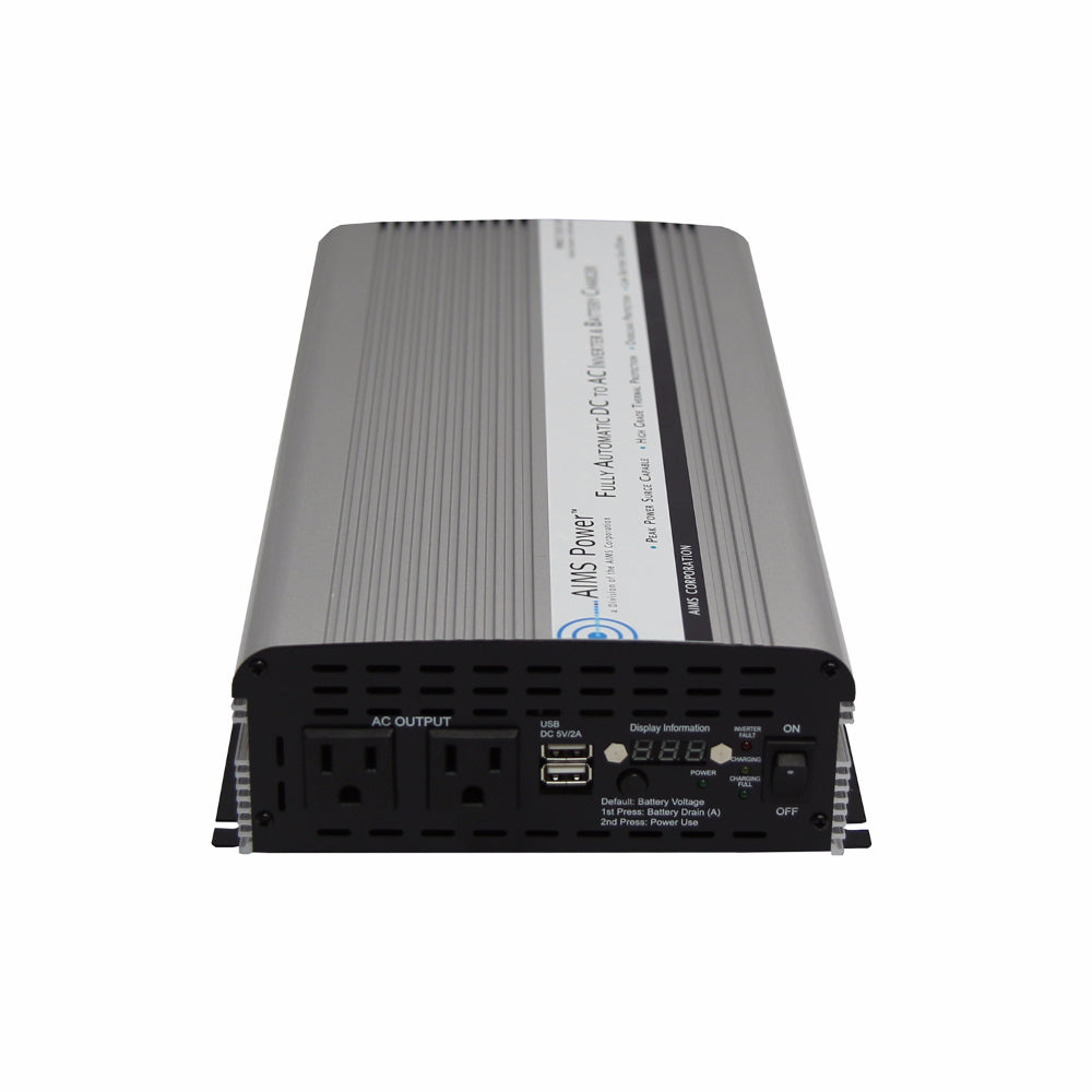 Aims 1500 Watt Power Inverter with Battery Charger and Transfer Switch