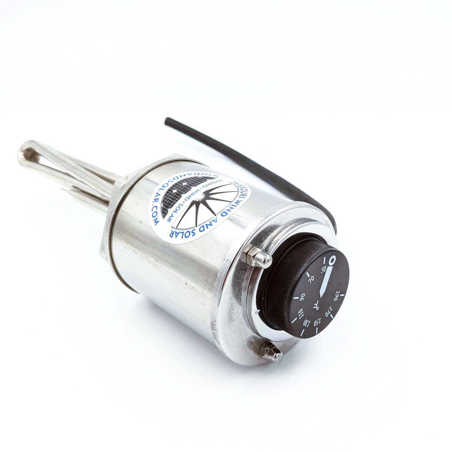 12 Volt 200 Watt Submersible DC Water Heating Element with Adjustable Thermostat