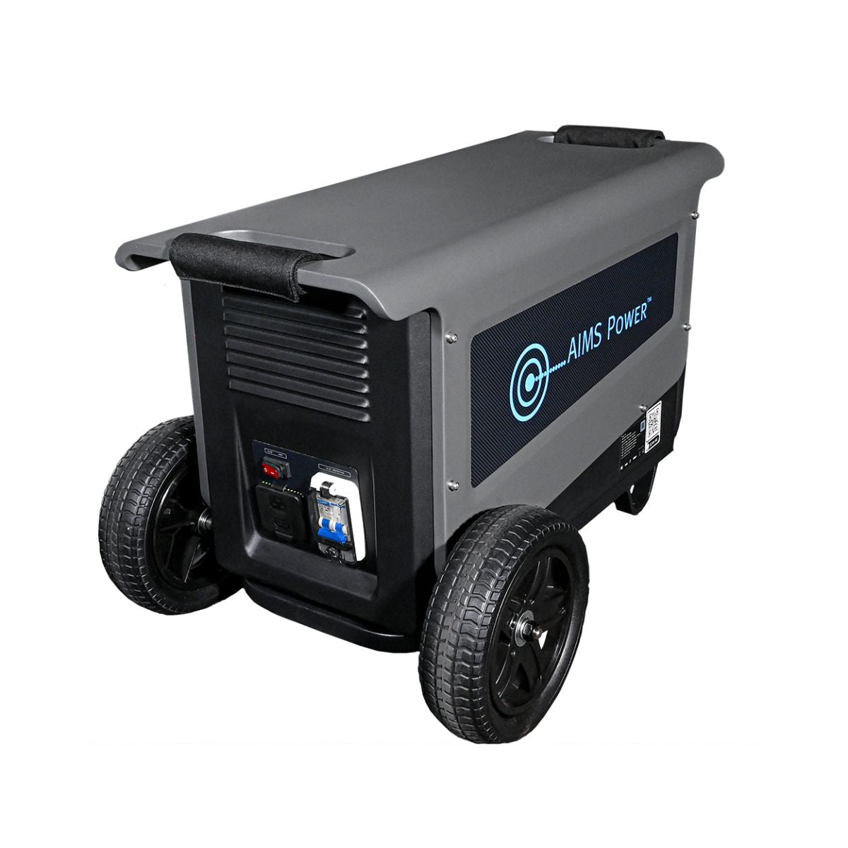 Aims Portable Solar Generator 3.1 kWh 30 Amp Output Lithium Battery | Solar & Grid Inputs with Free Solar Panel