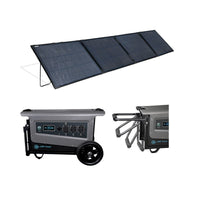 Aims Portable Solar Generator 3.1 kWh 30 Amp Output Lithium Battery | Solar & Grid Inputs with Free Solar Panel