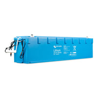 Blue Victron Energy NG lithium battery on a white background