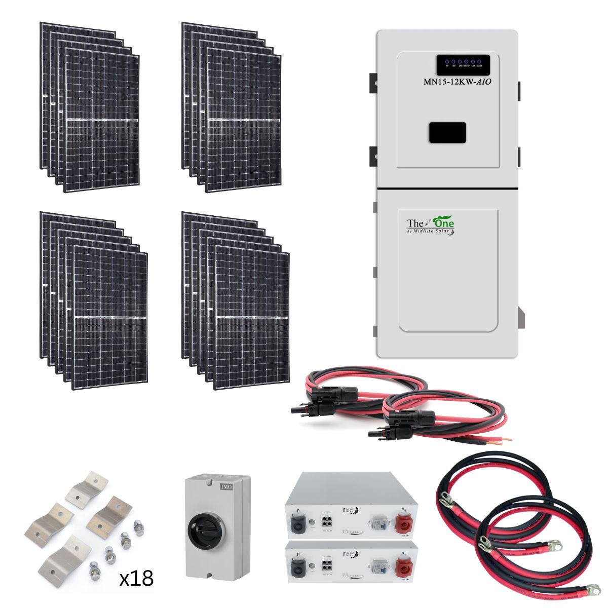 Solar bundle with MidNite All in One Inverter and Powerflo batteries