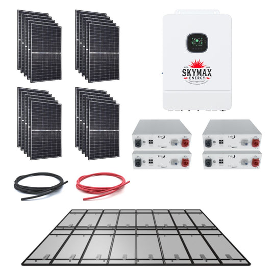 7500W Solar with SkyMax Stratus 3 10K and Battery Backup (D787)