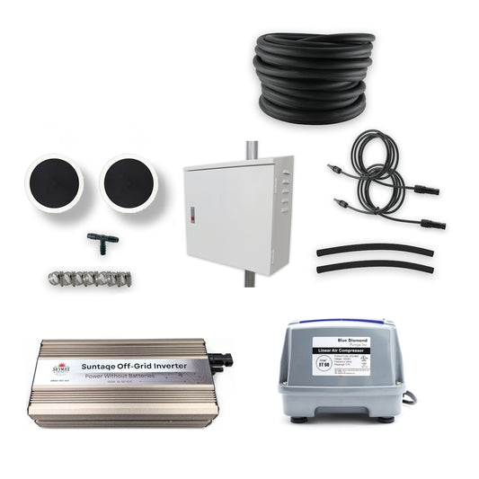 ET60 Pond Aeration Kit with Suntaqe and Side of Pole Box