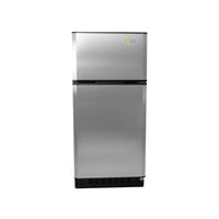Sunstar Solar AC/DC Powered Refrigerator Freezer 16 cu.ft. Black with Stainless Steel Doors