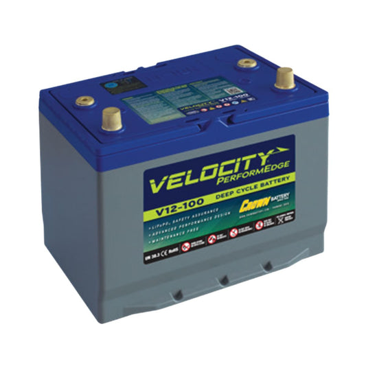 Velocity 12 Volt 100 Ah Lithium Iron Phosphate Battery