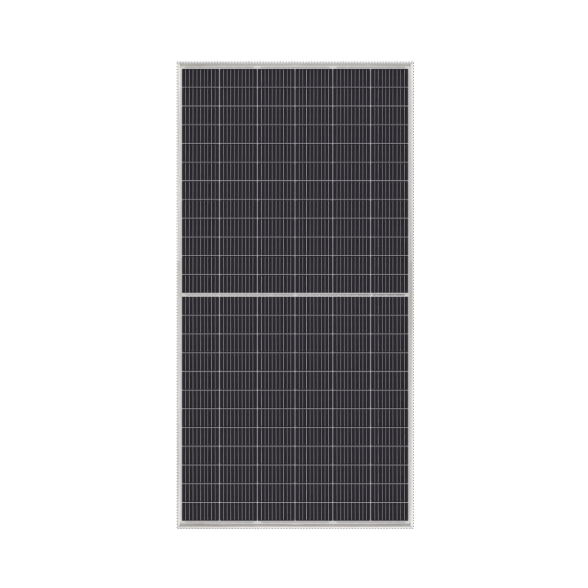 Bifacial solar panel with silver frame