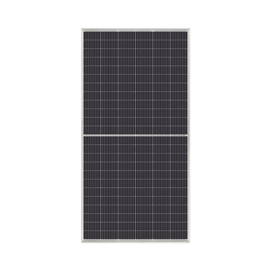 Bifacial solar panel with silver frame