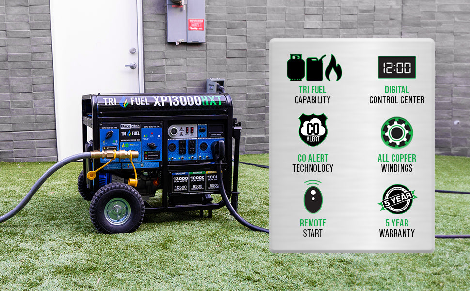DuroMax 13000 Tri Fuel Watt Portable Generator