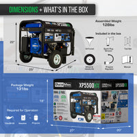DuroMax 5500 Dual Fuel Watt Portable Generator