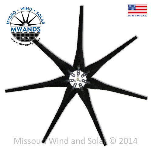 7 Raptor Generation 4 Wind Turbine Generator Blades and Hub