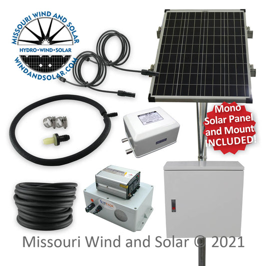 Solar Powered Stock Tank Deicing and Aeration Kit