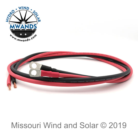 10 AWG Charge Controller to Battery Connection Cables with Lug Terminals
