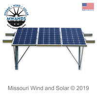 Triple 100 Watt Solar Panel Top of Pole Mounting Rack