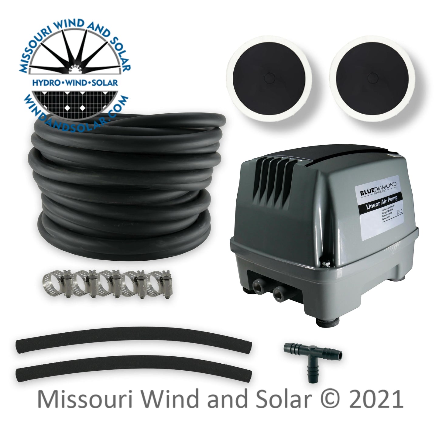 80 Liter Air Pump & Pond Aeration Kit