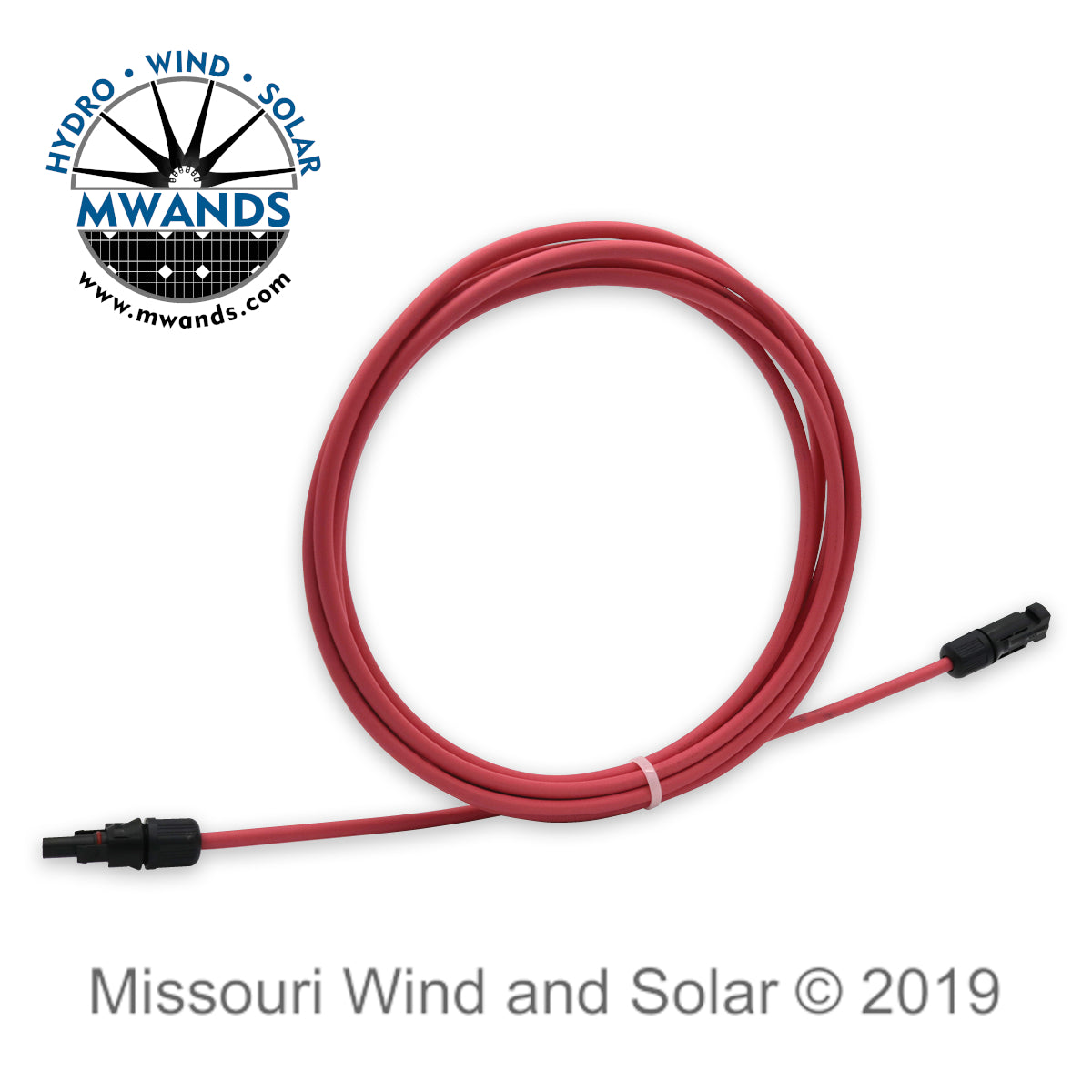 100 Foot #10 AWG Solar Panel PV Extension Cable with MC4 Connectors | Black and Red