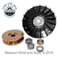 Fan and 80 mm Single Pulley for Permanent Magnet Generators/Alternators