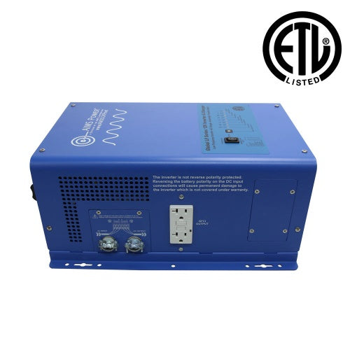 3000 Watt 12VDC 120VAC Pure Sine Inverter Charger - UL 458 LISTED