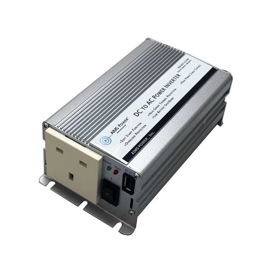 400 Watt 12 Volt European Power Inverter 230 Volt UK Plug with Cables