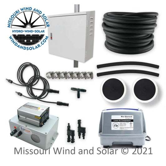 ET60 Pond Aeration Kit with Suntaqe and Side of Pole Box