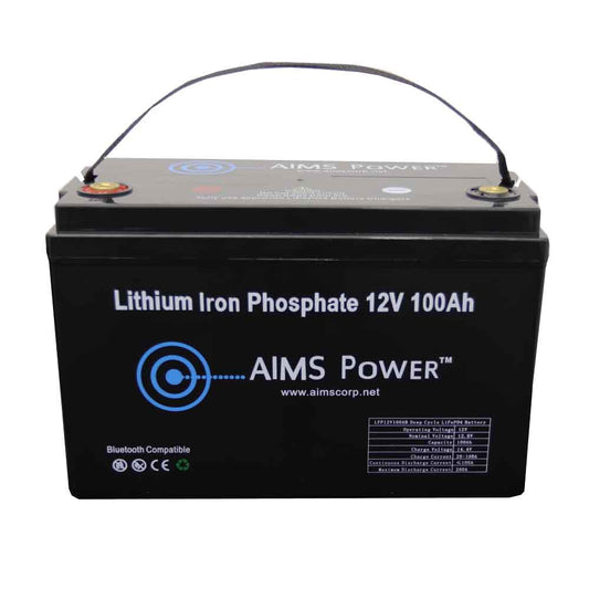 LiFePO4 12 Volt 100 Amp Lithium Battery with Bluetooth Monitoring