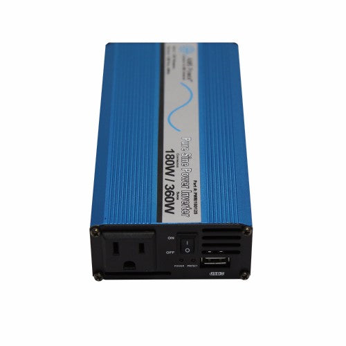 180 Watt 12 Volt Pure Sine Inverter with USB Port