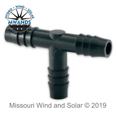 3/8 Inch Barbed Plastic Tee Fitting