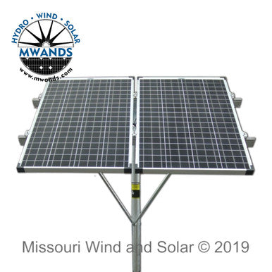 Double 100 Watt Solar Panel Top Of Pole Mounting Rack