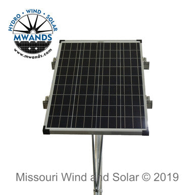 Single 100 Watt Solar Panel Top Of Pole Mounting Rack