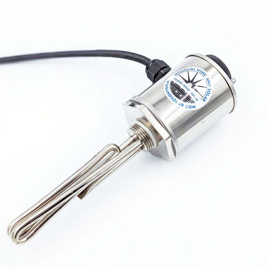 48 Volt 700 Watt DC Water Heating Element with Adjustable Thermostat